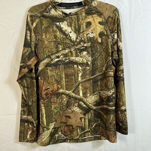 Mossy Oak Starter Shirt Size Large New, Mesh Sides Camo Print